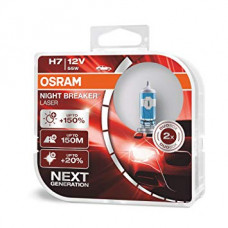 Комплект галогенових ламп OSRAM 64210NL H7 Night Breaker LASER NG +150% 12V 55W PX26d HardDuopet