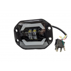 Світлодіодна фара StarLight HP-GZD-265-05 ближнє/дальнє DRL + поворот універсальна прямокутна 12/24V