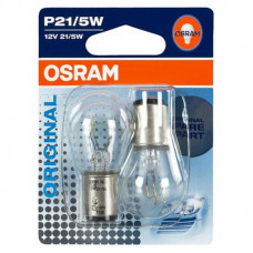 Комплект галогенових ламп OSRAM 7528-02B P21/12V 5W BAY15d 10X2 Blister