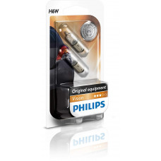 Комплект галогенових ламп PHILIPS 12036 BLI2 H6W 12V 6W BAX9s 2 штуки на блістері