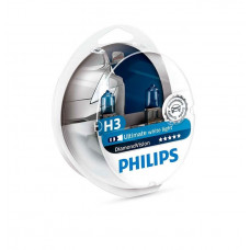 Комплект галогенових ламп PHILIPS 12336DVS2 H3 12V 55W PK22s DiamondVision комплект 2шт