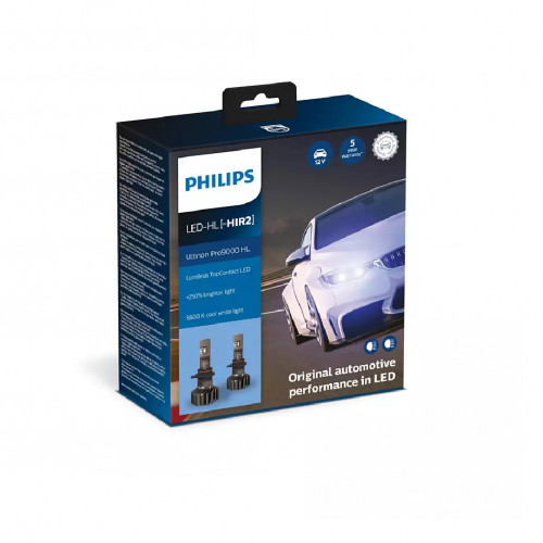 Комплект світлодіодних ламп PHILIPS HIR2 11012U90CWX2 Ultinon Pro9000 +250% 12/24V