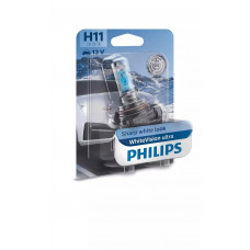 Галогенова лампа PHILIPS 12362WVUB1 H11 55W 12V PGJ19-2 WhiteVision ultra +60% 4000K B1