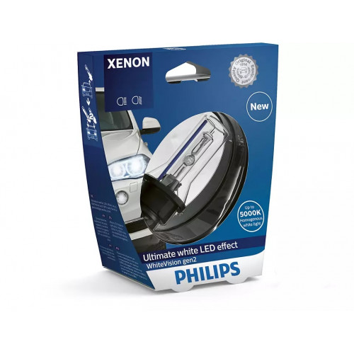 Ксенонова лампа PHILIPS 85126WHV2S1 D2R 85V 35W P32d-3 WhiteVision gen2 5000K