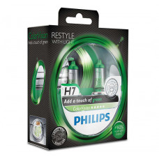 Комплект галогенових ламп PHILIPS 12972CVPGS2 H7 12V 55W PX26d ColorVision Green