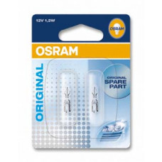 Комплект галогенових ламп OSRAM 2721-02B W1,2W 12V W2x4.6D 10X2 Blister