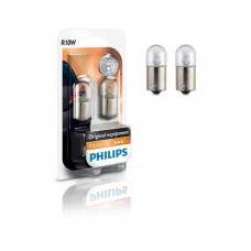 Комплект галогенових ламп PHILIPS 12814B2 R10W 12V 10W BA15s 2 шт. blister