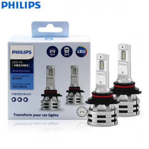 Комплект світлодіодних ламп PHILIPS 11005UE2X2 HB3/HB4 24W 12-24V Ultinon Essential G2 6500K