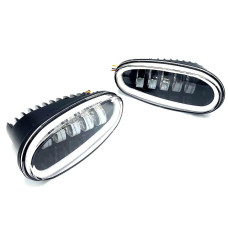 Комплект противотуманных LED фар для автомобилей Daewoo Lanos, Sens на 5 линз 50W + DRL (металлический корпус)