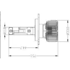 Лампы светодиодные Prime-X R Pro Н4 (5000K) (2 шт)