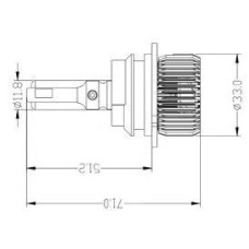 Комплект світлодіодних ламп Prime-X R Pro 9007 (5000K) (2 шт)