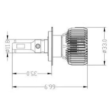 Комплект світлодіодних ламп Prime-X R Pro Н7 (5000K) (2 шт)