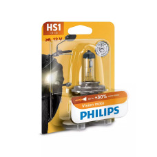 Галогенова мотолампа PHILIPS 12636BW HS1 35/35W 12V PX43t Premium +30% blister