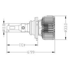 Комплект світлодіодних ламп Prime-X R Pro 9005 (5000K) (2 шт)