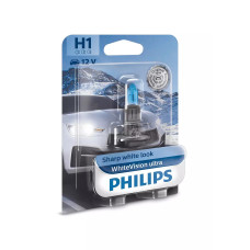 Галогенова лампа Philips 12258WVUB1 H1 12V 55W P14,5s WhiteVision Ultra +60% (3700K)