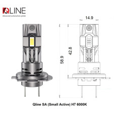 Комплект світлодіодних ламп Qline SA (Small Active) H7 6000K (2шт)