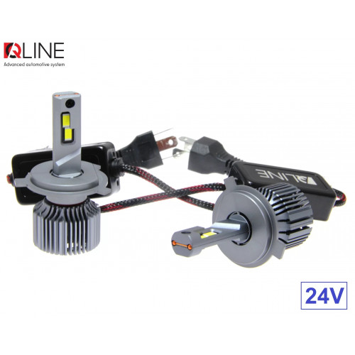 Комплект світлодіодних ламп QLine Ultra +200% 55W H4 6000K (2шт.) 24V