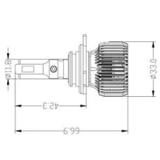 Комплект світлодіодних ламп Prime-X R Pro 9012(HIR2) (5000K) (2 шт)