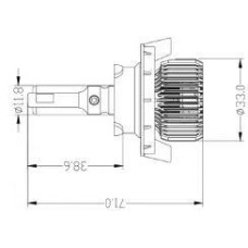 Комплект світлодіодних ламп Prime-X R Pro Н13 (5000K) (2 шт)