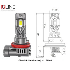 Комплект світлодіодних ламп Qline SA (Small Active) H11 6000K (2шт)