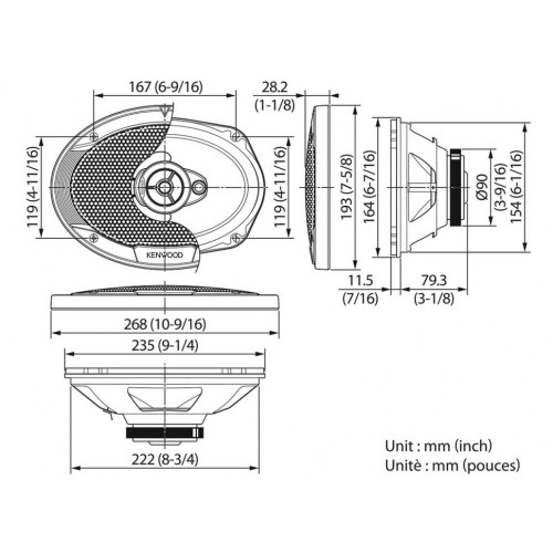 Коаксіальна акустична система Kenwood KFC-S6976EX