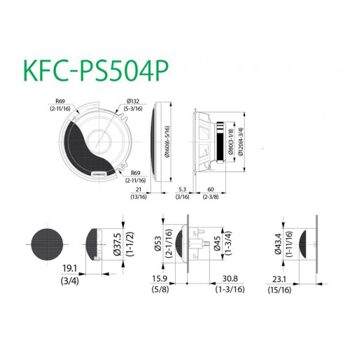 Компонентна акустична система Kenwood KFC-PS504P