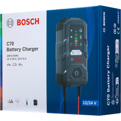 Зарядное устройство для аккумуляторов Bosch C70 12/24V 10A (0189911070)