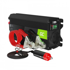 Перетворювач напруги Green Cell PRO INVGC03 12V to 230V 500W/1000W з USB модифікований синус