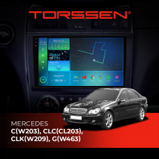 Штатна магнітола Torssen 2K Mercedes C(W203), CLC(CL203), CLK(W209), G(W463) FL9 4+64Gb 4G Carplay DSP