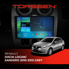 Штатна магнітола Torssen Renault Dacia Logan/Sandero 10-13 grey NF9 Carplay