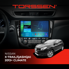 Штатна магнітола Torssen Nissan Xtrail/Qashqai 2013+ climate NF10 Carplay