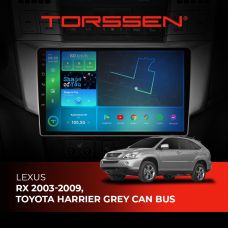 Штатная магнитола Torssen Lexus RX 03-09,Toyota Harrier Grey CAN BUS F10464 4G Carplay DSP