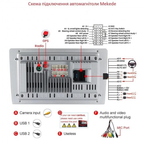 Автомагнітола серії Mekede M6 Pro 4/64 (10" Qled 8core 7862S FYT 4/64 4G CarPlay/Android Auto)