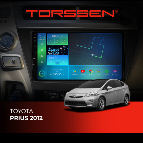 Штатная магнитола Torssen Toyota Prius 12 F98256 4G Carplay