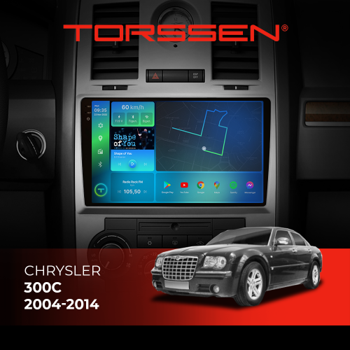 Штатна магнітола Torssen 2K DTS Chrysler 300C 04-14 F9432 4G Carplay DSP