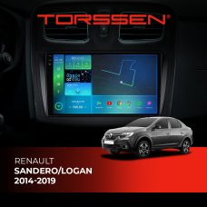 Штатна магнітола Torssen 2K Renault Sandero/Logan 14-19 FL9 4+64Gb 4G Carplay DSP