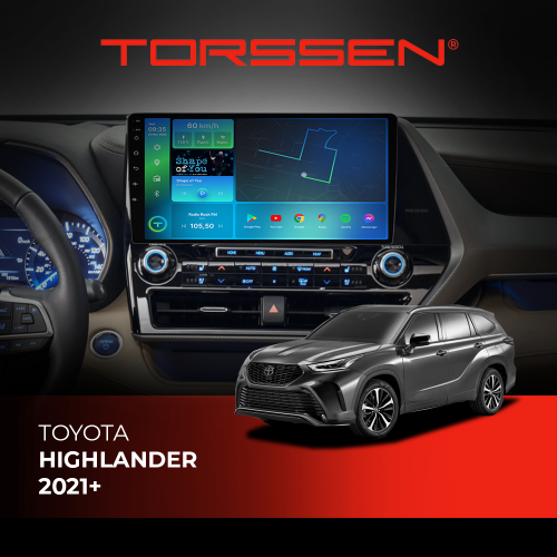 Штатна магнітола Torssen Toyota Highlander 2021+ NF10 Carplay