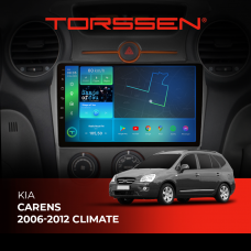 Штатна магнітола Torssen Kia Carens 2006-2012 climate F98256 4G Carplay DSP