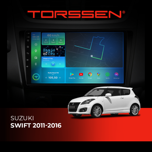 Штатна магнітола Torssen Suzuki Swift 2011-2016 F96128 4G Carplay DSP