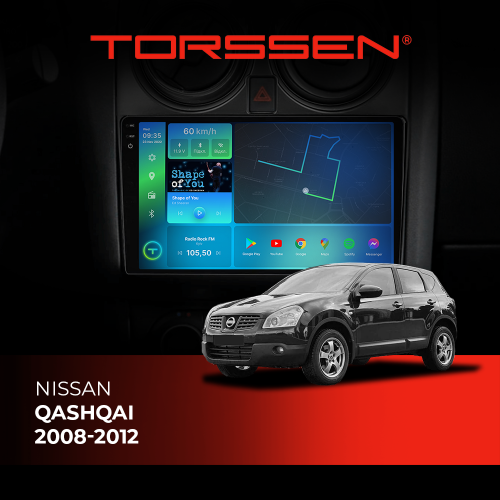 Штатна магнітола Torssen 2K Nissan Qashqai 08-12 F98256 4G Carplay DSP