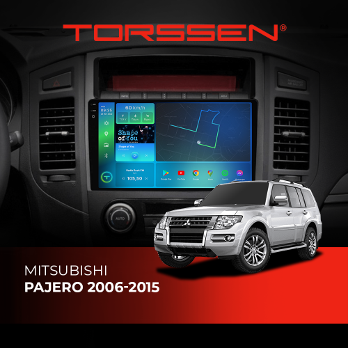 Штатна магнітола Torssen 2K Mitsubishi Pajero 2006-2015 F9432 4G Carplay DSP