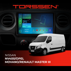 Штатна магнітола Torssen 2K NISSAN NV400/OPEL MOVANO/RENAULT MASTER III F10232 4G Carplay DSP