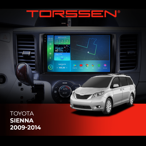 Штатна магнітола Torssen 2K Toyota Sienna 09-14 F98256 4G Carplay DSP