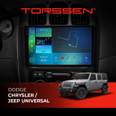 Штатна магнітола Torssen 2K Dodge/Chrysler/Jeep universal FL10 4+64Gb 4G Carplay DSP