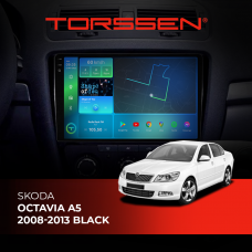 Штатна магнітола Torssen 2K Skoda Octavia A5 08-13 black F106128 4G Carplay DSP