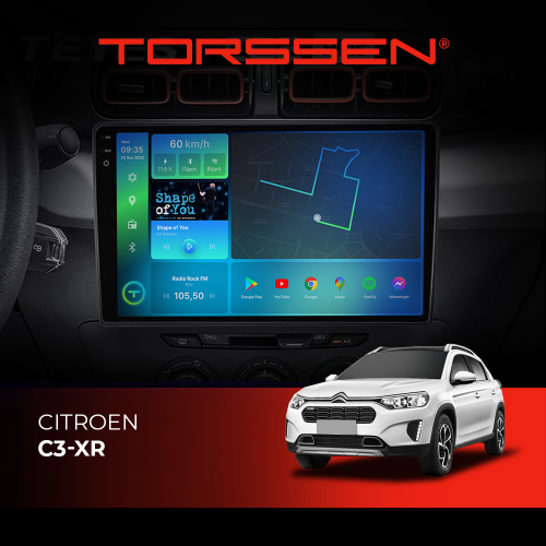 Штатна магнітола Torssen 2K Citroen C3-XR F106128 4G Carplay DSP