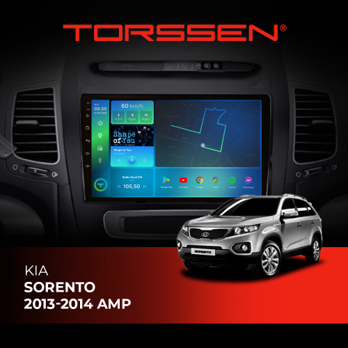 Штатна магнітола Torssen Kia Sorento 2013-2014 amp F9232 4G Carplay DSP