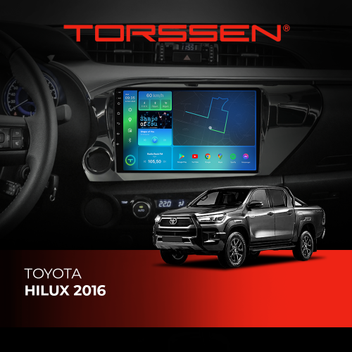 Штатна магнітола Torssen Toyota Hilux 16 FL10 4+64Gb 4G Carplay DSP