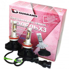 Комплект світлодіодних ламп LED Guarand X3 H11 (H8, H9) ZES 5000k 6000Lm 50w 12-24v