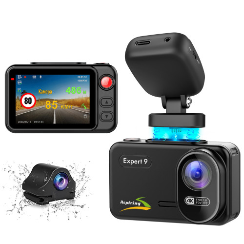 Відеореєстратор Aspiring Expert 9 Speedcam, WI-FI, GPS, 2K, 2 cameras